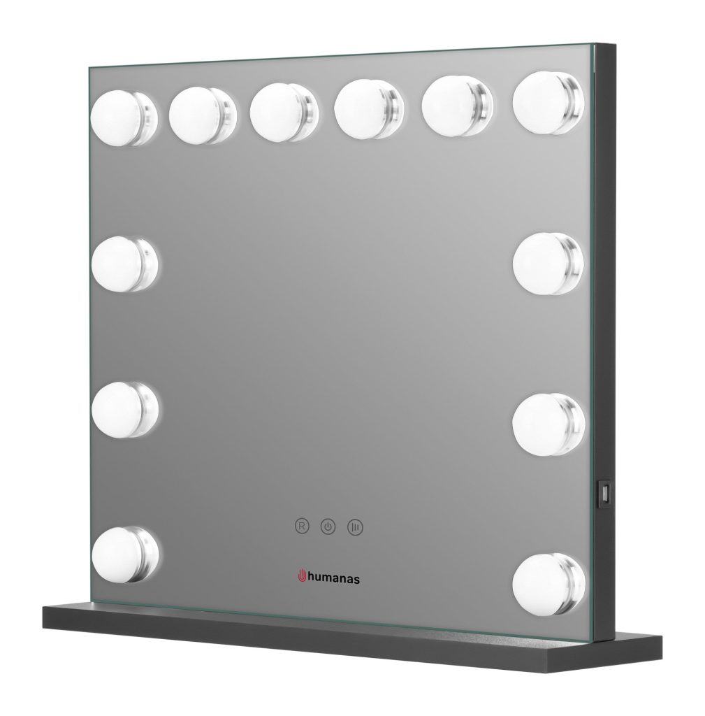 Humanas HS-HM02 Make-up Mirror with Led Lighting - black