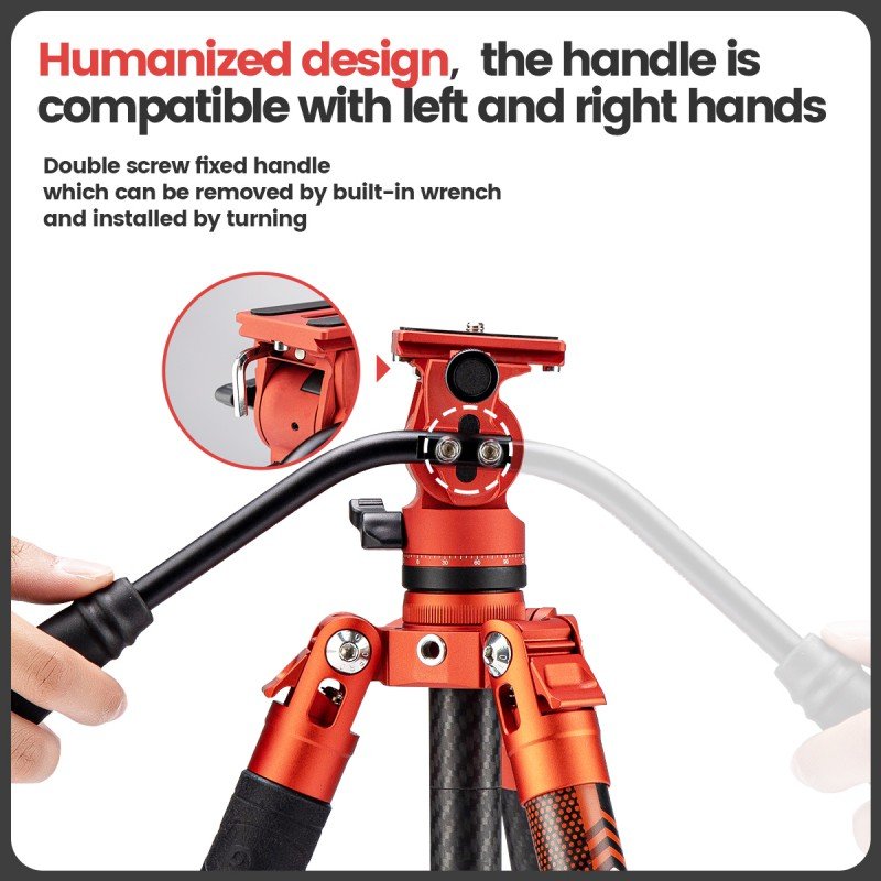 Fotopro X-Aircross 2C Video Tripod - Grey - Image 2