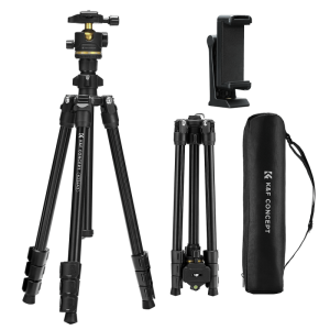 K&F Concept K234A3 Tripod with BH-36 Ball Head and Smartphone Holder